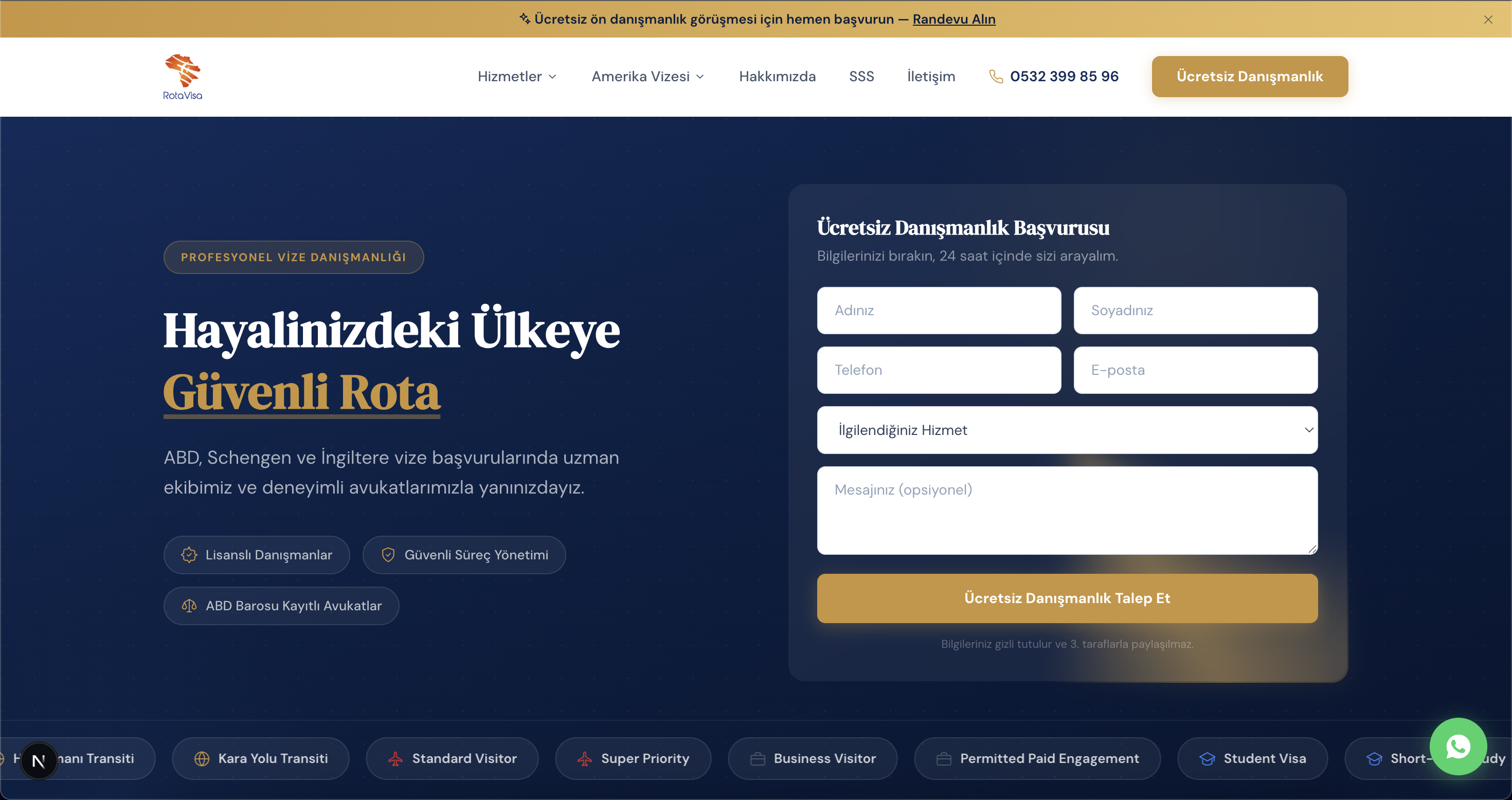 RotaVisa platform screenshot